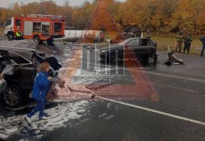 На повороте к Каменке столкнулись несколько машин