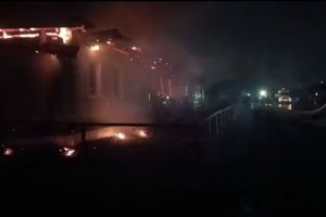 Ночью в Городище сгорел четырехквартирный дом