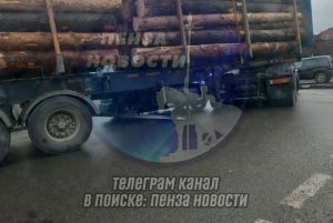В Пензе легковушка угодила под лесовоз
