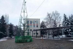 В Центральном парке Заречного устанавливают новогоднюю елку