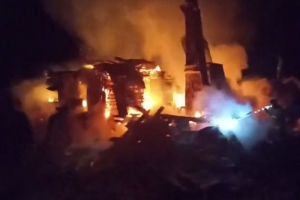 Пензенское ГУ МЧС опубликовало видео смертельного пожара в Сердобском районе