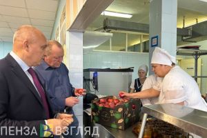 Юрий Зиновьев оценил питание в школах Пензы на «четверку»
