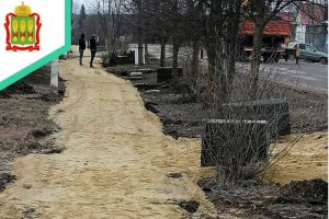 В Камешкирском районе обновляют пешеходную зону