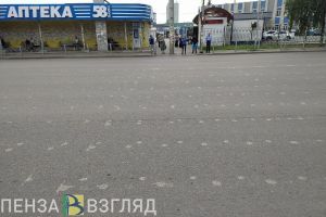 В Пензе на улице Луначарского изменили дорожную разметку