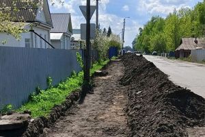 В Колышлее началось благоустройство пешеходной зоны по Садовой улице