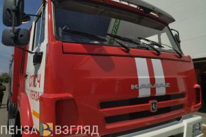 В Кузнецке после пожара выгорела беседка