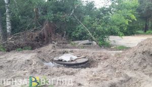Сердобчане страдают от запаха канализации на благоустраиваемой аллее