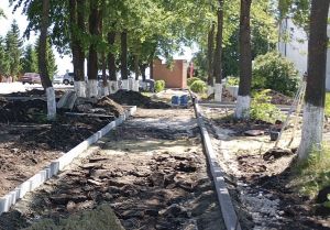 В Мокшане модернизируют сквер на улице Советской