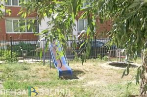 На ул. Токарной в Пензе нашли бесхозную игровую площадку с опасными элементами