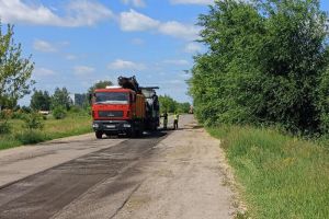Подрядчик ремонтирует участок автомобильной дороги «Колышлей – Плещеевка»