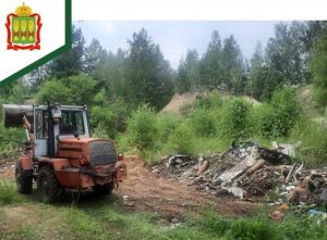 В Сосновоборском районе начали ликвидацию несанкционированной свалки