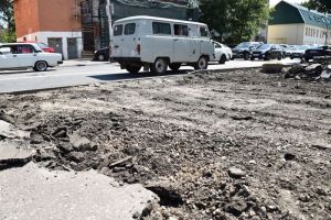 В Пензе ремонтируют тротуары в центре города