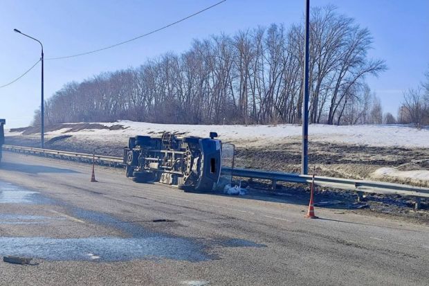 На трассе «Тамбов – Пенза» перевернулся микроавтобус, двое пострадали