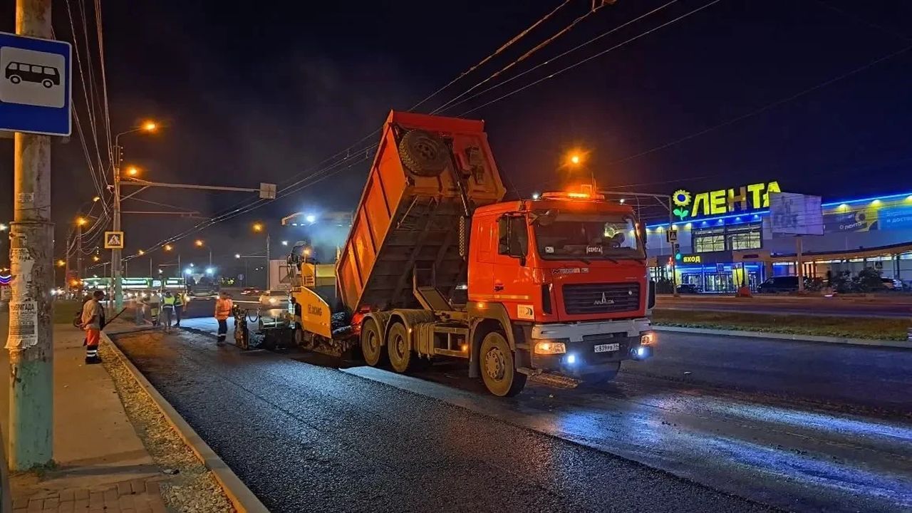 Асфальт на проспекте Строителей в Пензе будут класть по ночам