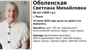 В Пензе пропала 86-летняя женщина