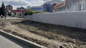 В Пензе на улице Коммунистической ремонтируют тротуары