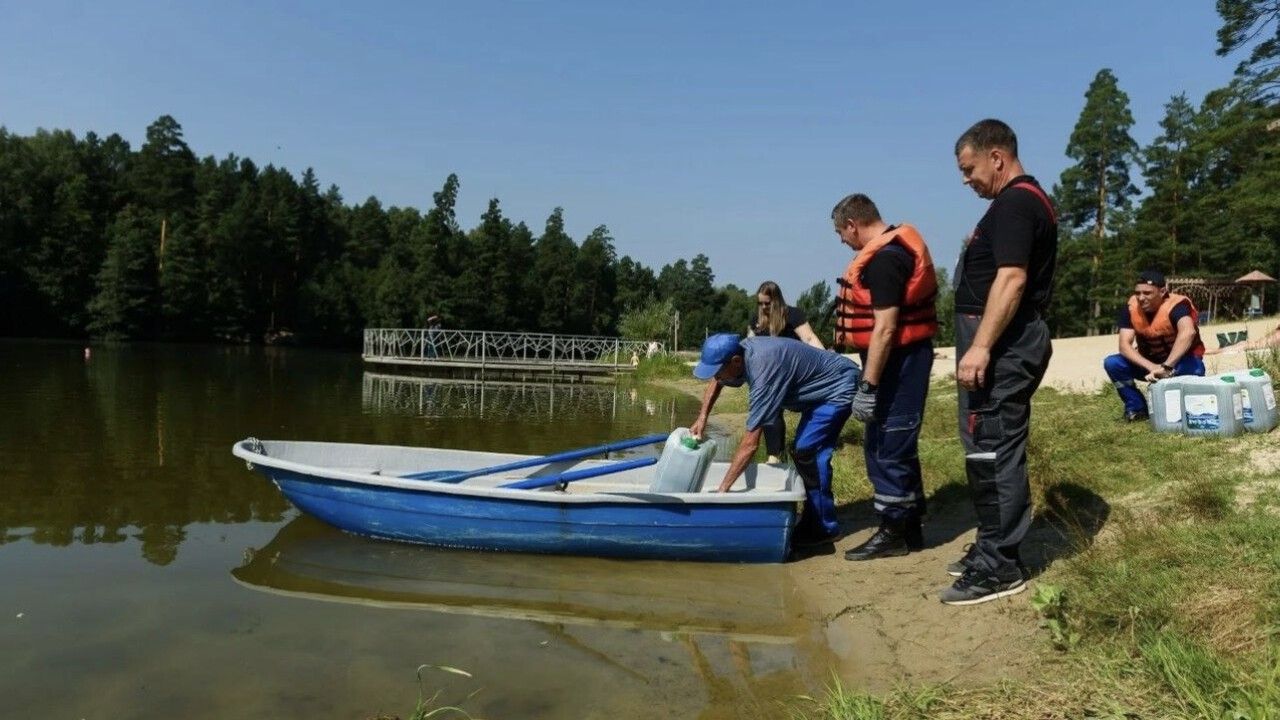 В Заречном добавили биопрепараты в пруд в зоне отдыха «Лесная»