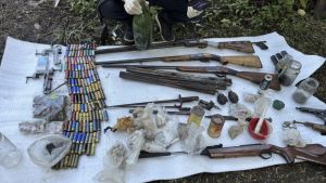 В Башмакове у мужчины изъяли подпольный арсенал оружия и марихуану