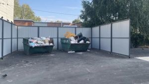 В Пензе на Тепличной, 10 благоустроили контейнерную площадку