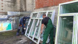В Пачелмской больнице начали замену окон по нацпроекту