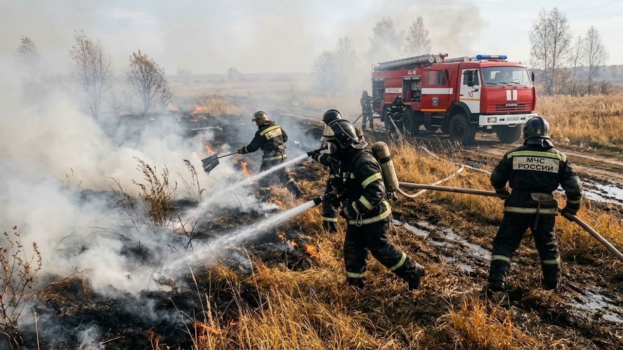 Пензенские спасатели за неделю потушили 56 ландшафтных пожаров