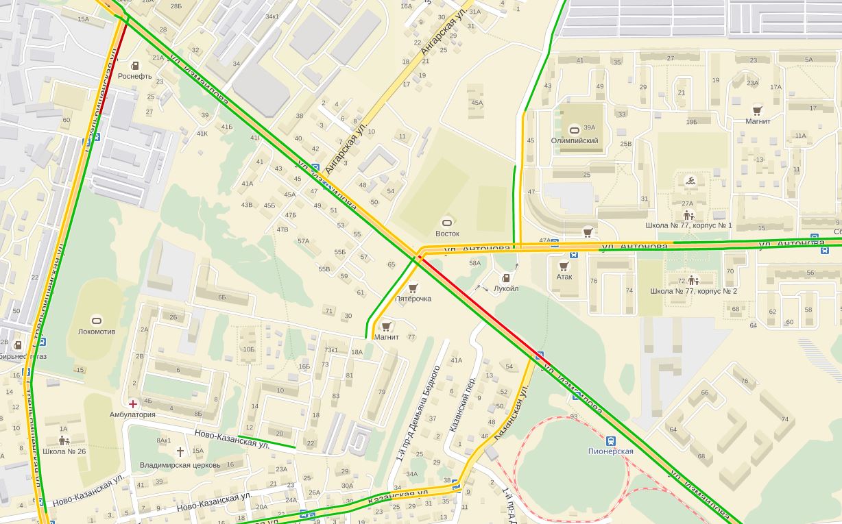 Ново казанская пенза карта