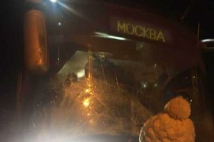 Пензенский рейсовый автобус столкнулся в Московской области с инкассаторской машиной