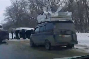 Появилось видео жесткой аварии с микроавтобусом на трассе М-5 «Урал» в Пензенской области