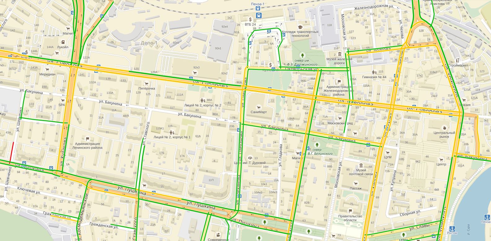 карта улиц пензы фото