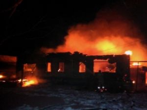 В ночном пожаре в Пензенской области пострадал человек