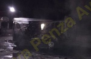 Появилось видео с места взрыва автомобиля на газовой заправке в Пензе