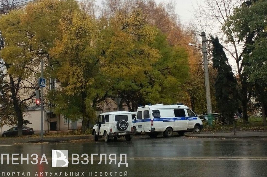 В Пензе на улицу Ленина были вызваны сотрудники полиции и кинологи