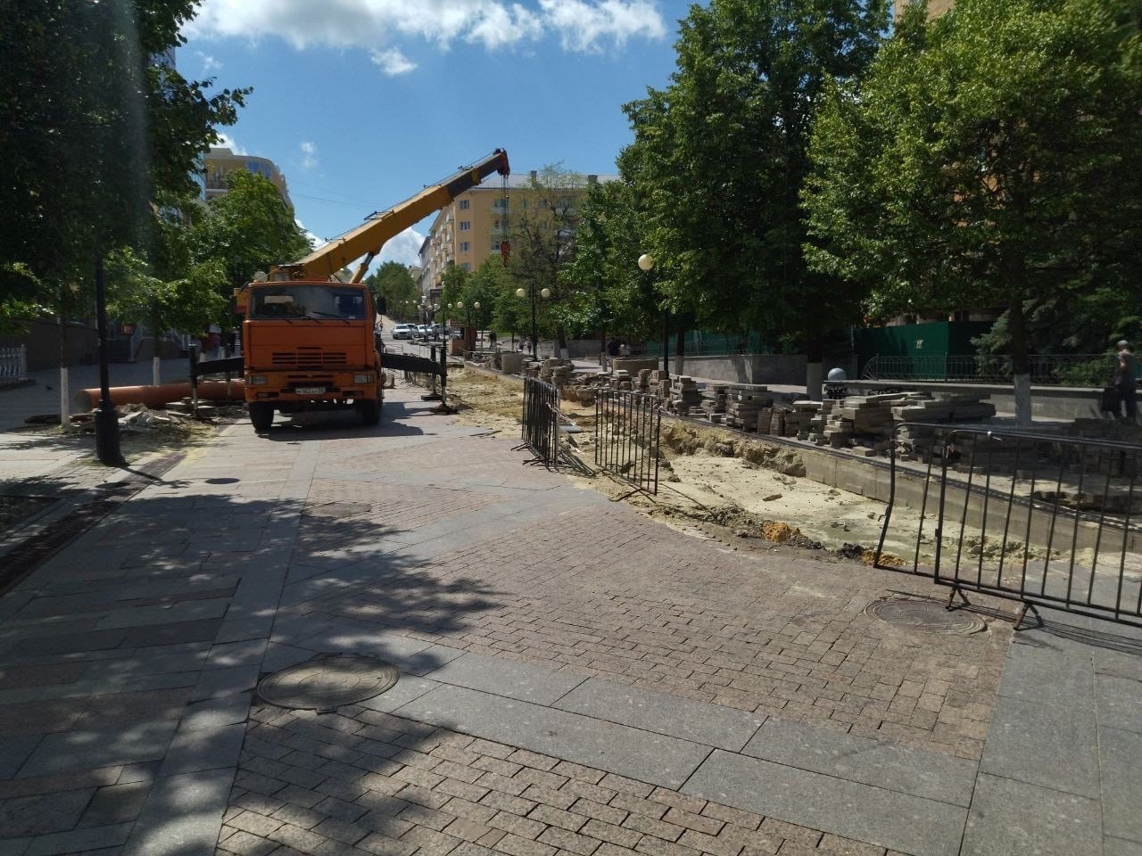 В Пензе улица Московская страдает от провалов